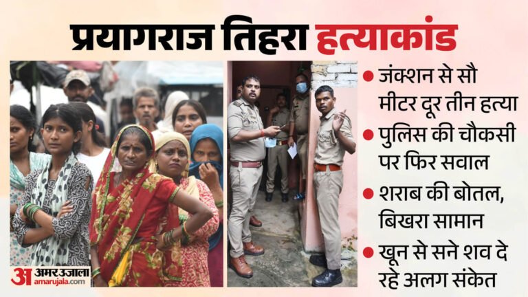 यूपी में ट्रिपल मर्डर:क्या कमरे में सिर्फ तीन ही लोग मौजूद थे? सीसीटीवी में दो लोग दिखे; तीन हत्याएं कई सवाल
